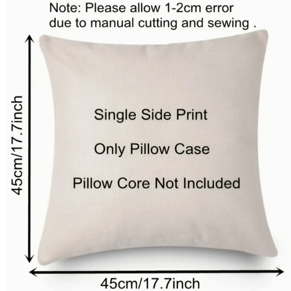 NEW Easter/Spring/Nursery Bunny Rabbit & Egg Linen Throw Pillow Case/Cover 17.7" - Picture 2 of 3